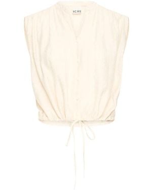 Ichi Sleeveless Tops - Blanco