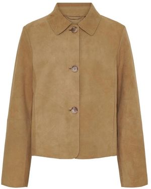 Notyz Ziegenvelourslederjacke - Natur