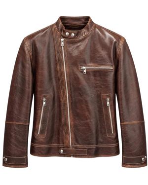 Dolce & Gabbana Leather Jackets - Brown