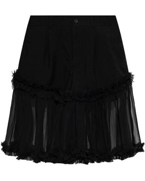 Comme des Garçons Kombinationsstoff-Shorts - Schwarz