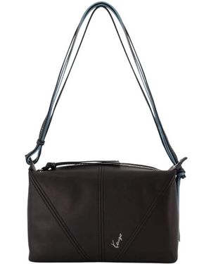 KENZO Tassen ,Zwart ,Leer Leren Tas Met Logo