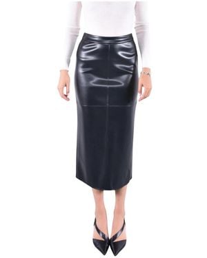 Max Mara Rokken ,Zwart ,Leer Rokken - Blauw