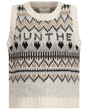 Munthe Vitalism Strickweste - Natur
