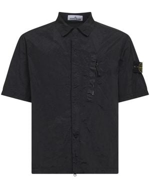 Stone Island Short Sleeve Shirts - Black