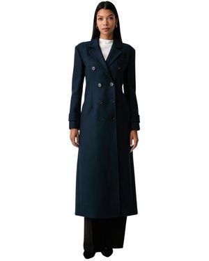 Patrizia Pepe Double-Breasted Coats - Negro