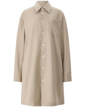 Ami Paris Single-Breasted Coats - Neutro
