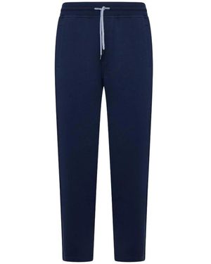 Brunello Cucinelli Broeken ,Blauw ,Blauwe Trekkoordbroek Voor Mannen