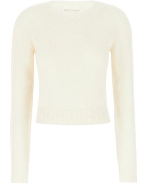 Palm Angels Round-Neck Knitwear - Blanc