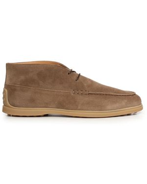 Tod's Schoenen ,Bruin ,Suède Suède Veterlaarzen