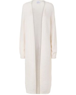 American Dreams June Long Alpaca Cardigan - Wit