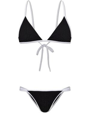 Balmain Monogram Lycra Zwempak - Zwart