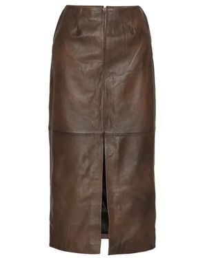 ROTATE BIRGER CHRISTENSEN Leather Skirts - Brown