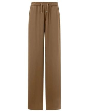 Herno Wide Trousers - Marrone