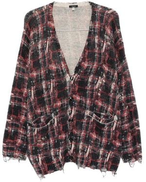 R13 Oversized Cardigan Mit Karomuster - Braun
