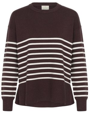 Kaffe Round-Neck Knitwear - Marron