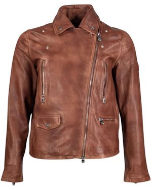 Peuterey Jassen ,Bruin ,Leer Jassen Bruin