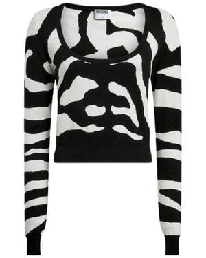 Moschino Eingestrickter Pullover - Schwarz