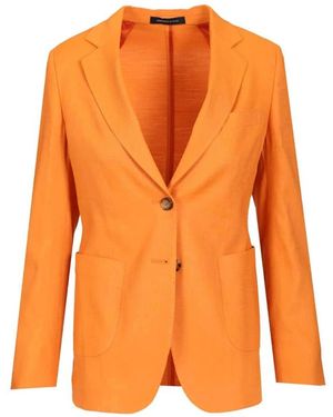 Sartoria Latorre Ongevoerde Single-Breasted Blazer Met Twee Knopen - Oranje