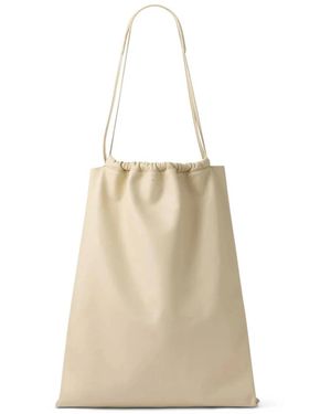 Soeur Tassen ,Wit ,Leer Sia Drawstring Tote - Naturel