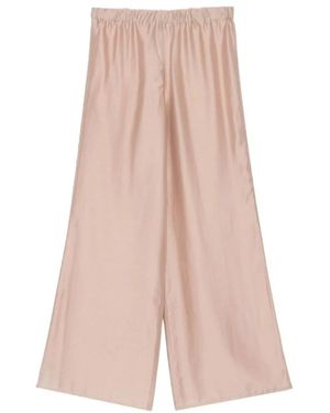 Seventy Broeken ,Satijn Wijde Broek - Roze