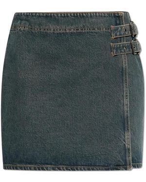 Samsøe & Samsøe Rokken ,Blauw ,Denim Sabethy Denim Rok - Groen
