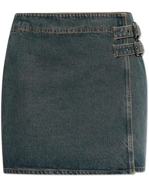 Samsøe & Samsøe Rokken ,Blauw ,Denim Sabethy Denim Rok - Groen