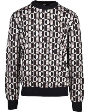 Fendi Pullover Mit Rundhalsausschnitt - Schwarz