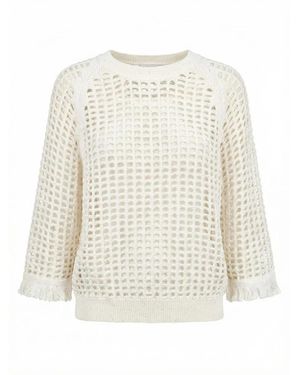 Peserico Round-Neck Knitwear - White