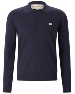 Valentino Rondgebreide Trui - Blauw