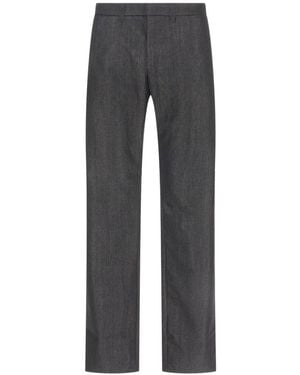 Gucci Denim Broek Van Katoenmix - Grijs