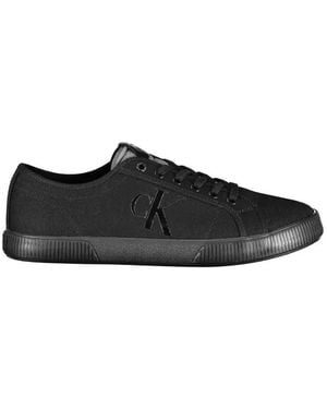 Calvin Klein Black Cotton Men Trainer