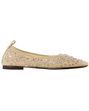 Tory Burch Crystal Ballerinas - Natural