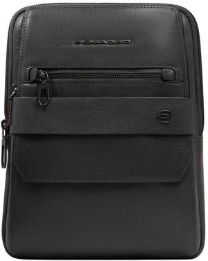 Piquadro Cross Body Messenger - Black