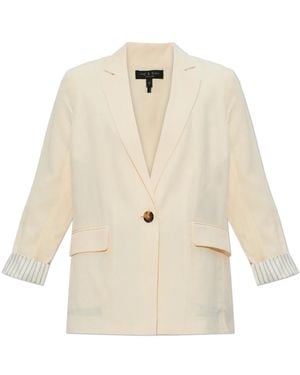 Rag & Bone Jassen ,Linnen Relaxed-Fit Blazer - Naturel