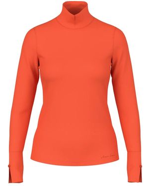 Marc Cain Basic Shirt Mit Stehkragen - Orange