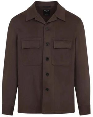 ZEGNA Casual Shirts - Marron