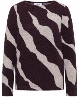 Cecil Rundhals-Pullover - Blau