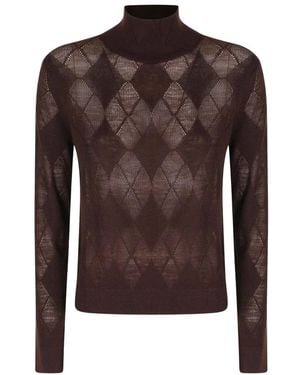 Ballantyne Truien & Vesten ,Bruin ,T Neck Pullover