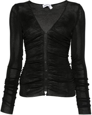 Self-Portrait Long Sleeve Tops - Black