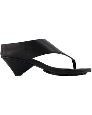 Samsøe & Samsøe Schoenen ,Zwart ,Leer Sadagmar Wedge 16108 Sandalen