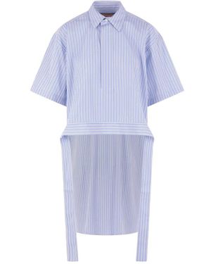 Plan C Gestreepte Blouse - Blauw