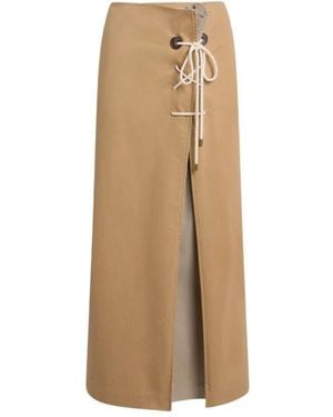 Moschino Baumwoll-Gabardine Bleistiftrock - Natur