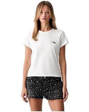 KENZO Jumping Tiger T-Shirt Mit Stickerei - Weiß