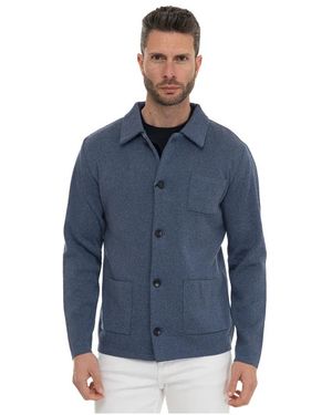 Paoloni Jassen ,Blauw ,Katoen Sweater Jacket