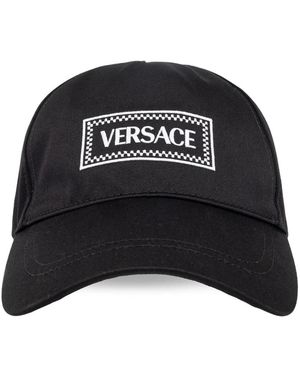 Versace Baseball Cap Katoen Drill - Zwart