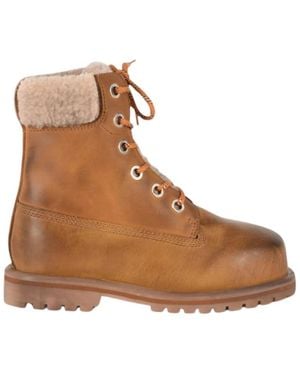 PDF Lace-Up Boots - Brown