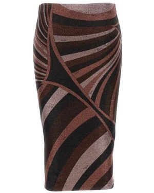 PUCCI Rokken ,Veelkleurig ,Iride Midi Rok - Bruin