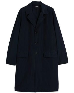 Aspesi Jassen ,Blauw ,Leer Single-Breasted Jas