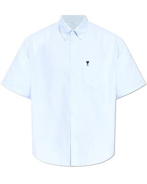 Ami Paris Short Sleeve Shirts - Azul