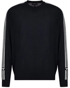 Emporio Armani Round-Neck Knitwear - Blue